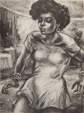 Marion Greenwood, - ''Black Pearl''-, lithograph, estate