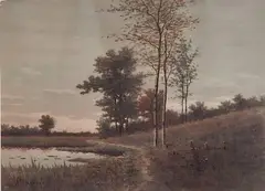 - Fall Landscape- by A. C. Hayden, watercolor on paper, offered Jun 2015