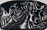 Helen West Heller, - ''Dune''-, woodcut, 1927