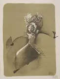Al Hirschfeld, - ''Le Gong, Bali''-, lithograph in colors, 1941