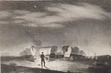 Peter Hurd, - ''The Sentinel - Santa Fe'' (Meigs LVI)-, lithograph, ca. 1946