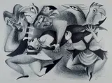 Zena Kavin, - ''Victim of Misfortune and Folly''-, lithograph