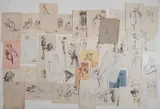 Henry G. Keller, - Sketches- 35, graphite on paper