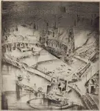 Irene Kissel, - ''Industry''-, drypoint