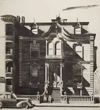 Lawrence Kupferman, - ''Victorian Mansion''-, drypoint, 1938