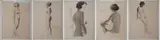 Paul Ritter Macallister, - Figural Studies-, charcoal on paper, 3