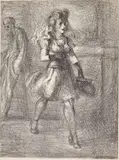 Reginald Marsh, - ''Girl Walking'' (Sasowsky 29)-, lithograph, 1945