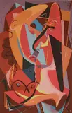 James McConnell, - ''Two In Love''-, silkscreen in colors, 1946