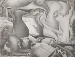 - ''Transition''- by Ivan Messenger, lithograph, ca. 1940, offered Jun 2015