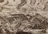 Gladys Amy Mock, - ''Wings of Flight''-, etching