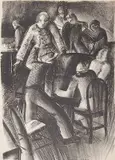 Helen Noel, - ''The Discussion''-, lithograph, ca. 1939