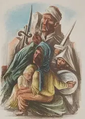 Mitchell Siporin, - ''Souvenir of 1941''-, lithograph in colors, 1941