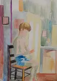 William Sommer, - Seated Boy Reading-