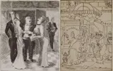 Albert Sway, - ''Evening At The Theatre'' and Ties-, etching, ca. 1935 and 1940