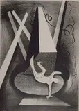 Herman Volz, - ''Industrial Accident''-, lithograph, 1942