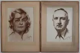 Sandor Vago, - Portrait of Man and Woman- 2, graphite on paper, both
