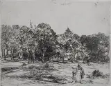 John Winkler, - ''Woods of Oakland''-, etching
