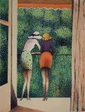 Jean-Pierre Cassignuel, - ''Le Deux Amies'' (Passeron 60)-, lithograph in colors, 1973