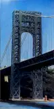 Richard Haas, - ''George Washington Bridge''-, lithograph and silkscreen on aluminum, 1999