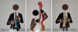 Stephen Longstreet, - ''Trio Monterey Jazz Festival''-, mixed media collage
