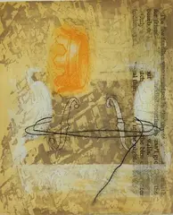 Deborah Oropallo, - ''Crown Prince''-, etching and aquatint in colors, 1987