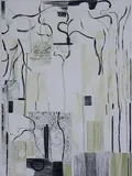 Bill Scott, - ''The Gray-Green Bottle''-, drypoint and roulette in colors, 2009