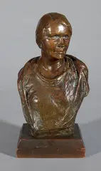 Jenö Juszkó, - ''Suffragette''-, bronze sculpture