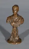 Katherine M. Cohen, - Bust of A Woman-, bronze sculpture, 1898