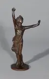 Louise Allen, - Young Girl-, bronze sculpture, 1915