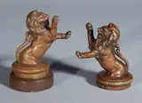 Gleb W. Derujinsky, - Lions; ''Aura Vineit''- 2, bronze sculptures, 1924, both