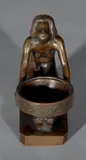 Marius A. Azzi, - Woman with Bowl-, bronze incense burner