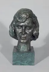 Felix de Weldon, - Bust of A Girl-, bronze sculpture, 1982