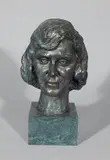 Felix de Weldon, - Bust of A Girl-, bronze sculpture, 1982