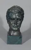 Felix de Weldon, - Bust of Boy-, bronze sculpture, 1982
