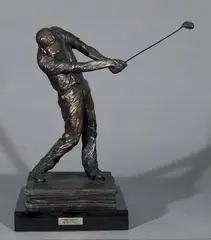 Laran Ghiglieri, - ''Eagle Approach''-, bronze sculpture, 1999