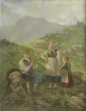 Albert Müller-Lingke, - ''The Afternoon Recital''-, oil on canvas