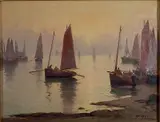 T. Phillippe, - Brittany Coast-, oil on canvas