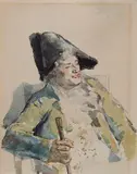Robert Frederick Blum, - Seated Gentleman in Costume-