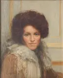 - Portrait of A Woman- by Carl Olof Erik Lindin, oil on canvas, sold Mar 2015