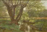William C. Fitler, - ''Early June''-, oil on canvas