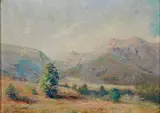 Lester A. Gillette, - Landscape-, oil on canvas