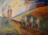 Elizabeth Wheeler Taylor, - The Three Wise Men-, oil on masonite