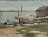Clara Hurst, - Shore Scene-, oil on canvas