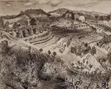 Robert Mac Donald Graham jr., - ''Near Colerain, OH''-, pen and ink on paper, 1966