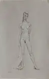 Paul Cadmus, - Standing Female Nude-