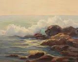 William C Ehrig, - Seascape-, oil on masonite