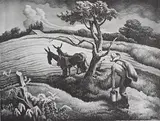 - ''Approaching Storm'' (Fath 25)- by Thomas Hart Benton, lithograph, 1938, offered Mar 2015