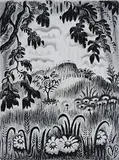 Charles E. Burchfield, - ''Summer Benediction''-, lithograph, 1951-52