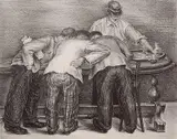 Minna Citron, - ''Saying Your Bets''-, lithograph, 1937