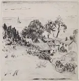 Mathilde De Cordoba, - ''Provincetown''-, etching